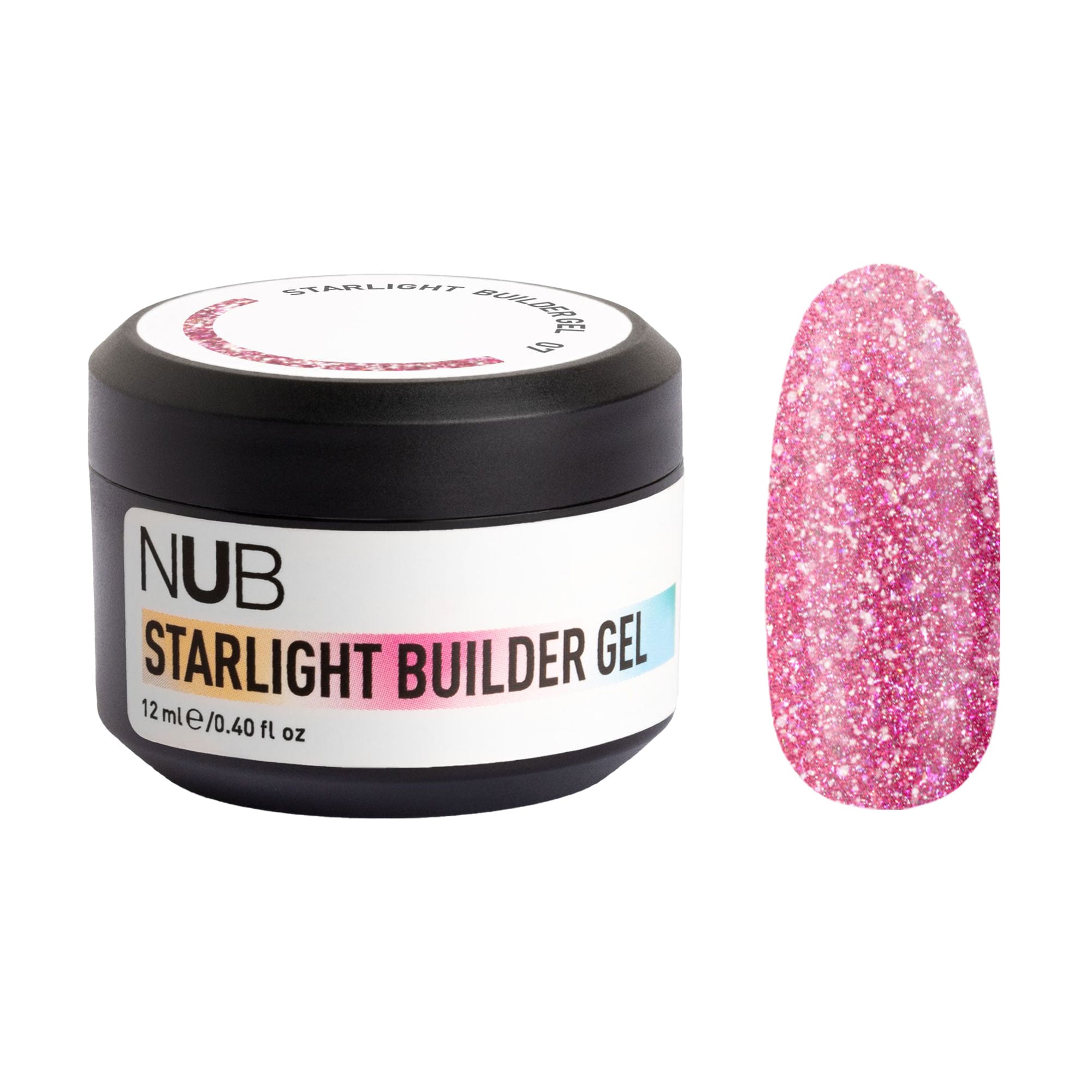 Моделювальний гель для нігтів NUB Starlight Builder Gel зі світловідбивальним ефектом, 07, 12 мл